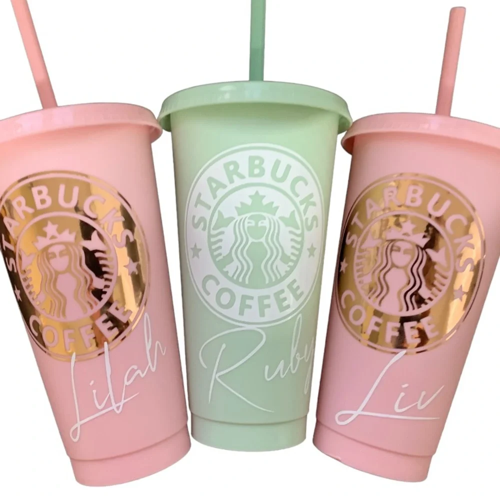 ONE Starbucks inspired , cold cup , add a name - Picture 1 of 1